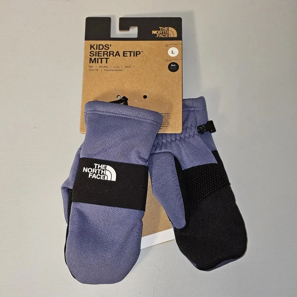 THE NORTH FACE Kids’ Sierra Etip Cave Blue Winter Mittens size large